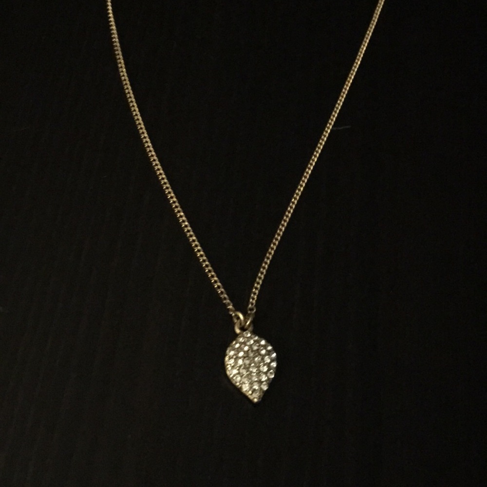 (4 Available!) J.Crew Pave Petal Pendant Necklace